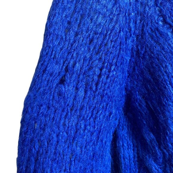 Vintage Hand Knit Cardigan Sweater By Damon Italy Mens M Mohair Wool Button Up - Picture 7 of 7